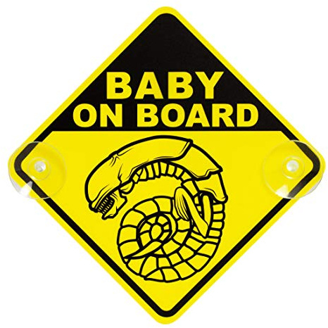 Affiche pour voiture Chestburster Alien Baby on Board (bébé Alien Chestburster à bord)