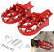 JFG RACING Cale Pied Moto,Repose-Pieds Moto Aluminium CNC pour CRF XR CR 50 70 80 100 125 CT200U Mini Bike SSR RFZ Beta Pit Bike-Rouge