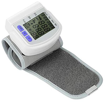 Automatic Wrist Blood Pressure Monitor, Digital BP Monitor Wrist BP Machine with Large LCD Display for Home or Traveling