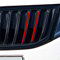 P037 20 teiliges Kühlergrill Folien-Set Front Stripes Gitter Aufkleber Styling Folie Streifen für Grill (Blutrot)