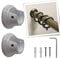 parpyon® 2 Supporti per bastoni Tende in Metallo da 20-22mm, staffe Bastone Tenda - Corrimano ringhiera a muro, Materiale Resistente per Appendi Prodotto Italiano (888B, 20-22MM)