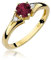 Lumari Gold - Verlobungsring Damen Ring Gold 585 Echtgold 14k Gold mit natürlichem Diamanten Damen Solitär Versprechen Ring Rubin Edelstein - Ringe Frauen - Gelbgold