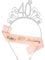 Smilcloud 40. Geburtstag Krone Set Geburtstag Schärpe Krone Happy 40 Birthday Geburtstag Schärpe für 40. Geburtstag Frauen deko Accessoires Geschenk