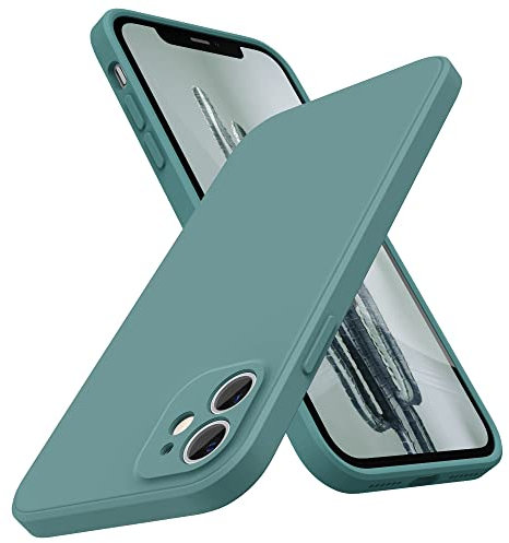 SURPHY Flat Silicone Case Compatible with iPhone 11 Case, Liquid Silicone Slim Fit Case (Individual Protection for Each Len) for iPhone 11 6.1 (Cactus Green)