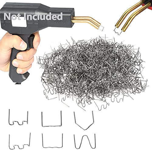 Welding Staples,1200PCS Plastic Welder Hot Staples Plastic Welding Kit Welding Wire for Bumper Repair Welding Repair Machine 0.6mm 0.8mm