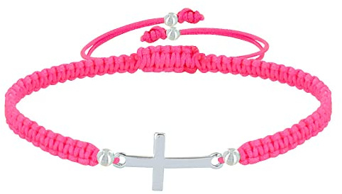 LES POULETTES BIJOUX Bracelet Argent 925 Croix Lien Tréssé - Classics
