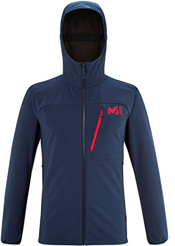 MILLET - Magma Shield Hoodie M - Veste Softshell pour Homme - Membrane Coupe-Vent - Randonnée, Lifestyle - Bleu, Taille FR S