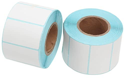 2 Rollen Etiketten Selbstklebend 800 Stück Thermo Etiketten Selbstklebend Haushaltsetiketten Rollen Universal für Das Büro Küche Drucker 5 x 3cm