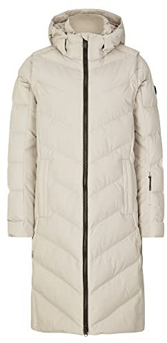Ziener Damen TELSE Mantel Freizeit, Sport | warm, Micro Down, abnehmbare Ärmel, silver beige, 38
