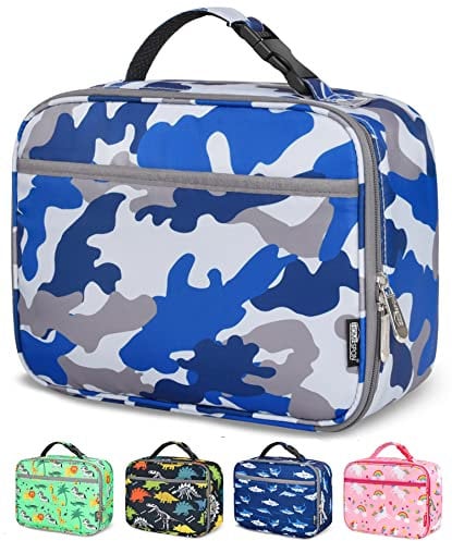 HOMESPON Insulated Kids Lunch Bag Thermal Meal Prep Tote School Lunch Box for Boys Girls (Blue Camo)