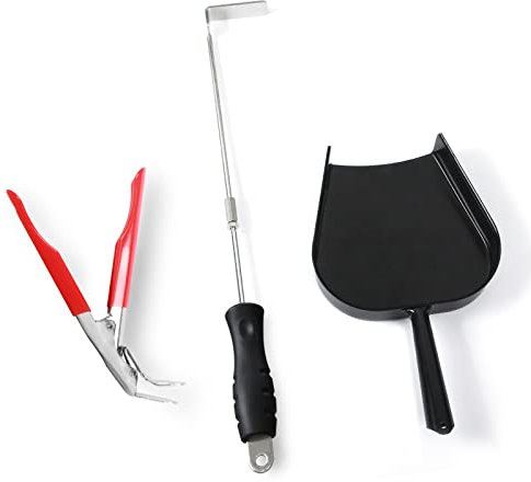 OLAMO Ash Tool Set for Big Green Egg,Kamado Grill Cleaning Tools Ash Tool Poker ,Charcoal Grill Accessories