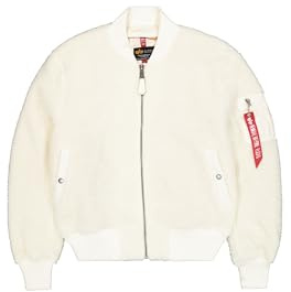 Alpha Industries MA-1 Teddy Bomberjacke für Herren Off White