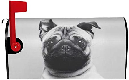 OGNOT Mops-Briefkasten-Abdeckung, Mailbox-Deckel, Standardgröße, 53,3 x 45,7 cm, für Garten, Hof, Dekoration