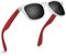 wearPro Sonnenbrille-Herren-Damen-Polarisiert-Rechteckig-Sonnenbrillen Unisex Retro Klassische Vintage Polarisierte Brille UV400 Schutz Classic Sunglasses Eckig für Fahren (Weißer Rahmen Rotes Grau)