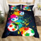 Bunter Fußball Bettwäsche Jungs Sport Bettbezug Set Tie Dye Mädchen Farbspektakel Fußball Bettwäsche 135x200cm Kinder Jugendliche Schlafzimmer Dekor Football Muster Bettwäscheset mit Reißverschluss
