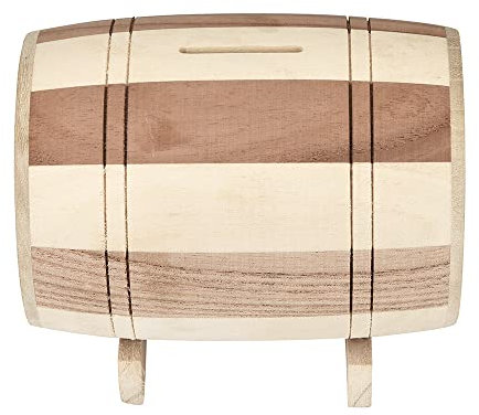 Lsg824 Spardose aus Holz, handgefertigt, Weinfass