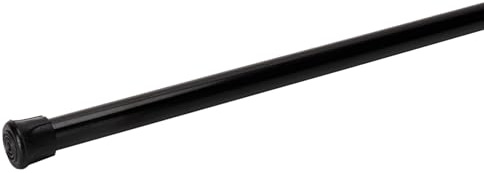 Adjustable Tension Curtain Rod 55-90cm High Carbon Steel | Extendable Pole for Shower Window Door, Non-Slip Rubber Feet, No Drilling Installation