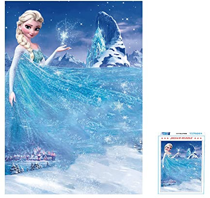 Doyomtoy Frozen Puzzle 1000 Pieces,Anna ELSA Prinzessin Puzzle,Puzzle für Erwachsene und Kinder ab 4 Jahren, Geburtstagsgeschenke, Sammlerstücke…