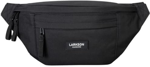 LARKSON Bauchtasche Damen & Herren Schwarz - Ole - Hüfttasche für Sport Outdoor Stadt - Gürteltasche Stylisch für Festival - Crossbody Bag mit Gurt - Wasserabweisend
