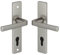 Vachette Set de Poignée de Porte sur Plaque KAZA - Version Clé I Porte Entrée/Cave/Abris de Jardin à Cylindre - Entraxe 165 mm - Matériau Aluminium Résistant - Garantie 10 Ans - Finition Anodinox
