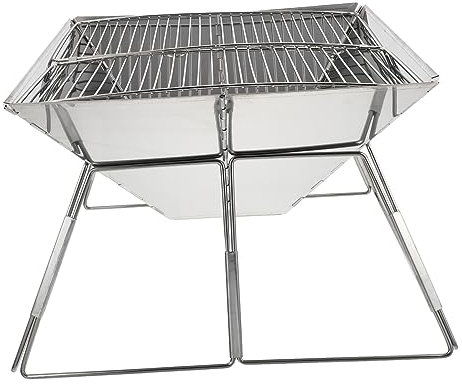 BESPORTBLE Campingkocher 1stk Zusammenklappbarer Grill e Grills er Holzkohlegrill er Grill Holzkohle Faltbar er Grillofen Grillwerkzeug Brennendes Holz Rostfreier Stahl