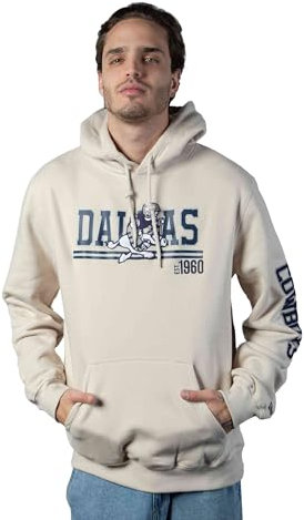 New Era - NFL Dallas Cowboys 2023 Sideline Historic Hoodie, Farbe:Beige, Größe:XXL