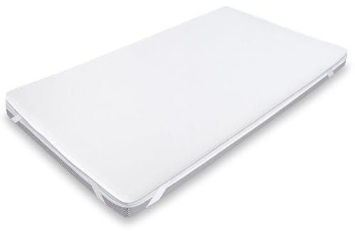 Matratzenschoner 90x60 Wasserdicht Matratzenschutz für Beistellbett für Wiege Nässeschutz Oeko-Tex-Zertifiziert Atmungsaktiv Kompatibel mit Kinderkraft Koya Waschbar Matratzenauflage
