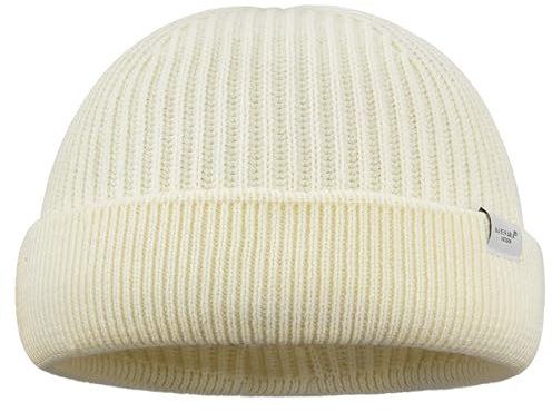 Clakllie Thermal Feinstrick Strickmütze Wintermütze Atmungsaktiv Kurz Beanie Merino Mütze,Winter Warm Knit Cuffed Skull Cap Herren,Vintage Weich Fisherman Seemannsmütze Wollmütze mit Bündchen&Dickem