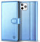 Kuafcase Compatible for iPhone 11 Pro Case with 4 Card Slots Magnetic Closure Kickstand Shockproof Protective Phone Case Compatible for iPhone 11 Pro - Sky Blue