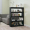 BaraSh Bücherregal/Raumteiler Schwarz 100x30x135 cm Kiefer Raumteiler Regal Schrank BüCherregal Regal Raumteiler Storage Shelves MöBel-BüCherregal