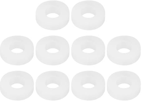 PATIKIL Silikon Gummi Unterlegscheibe 10Stk 0.79 AD x 0.33 ID x 0.2 Dicke Dichtung O Ring Wasser Schlauch Dichtung Sortiment Kit Hitzebeständig Waschmaschine Weiß