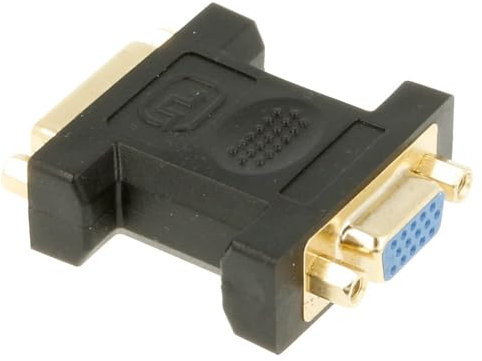 REY Adaptateur DVI-I (24+5) Femelle vers VGA Femelle, Extension