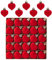 Valery Madelyn 16pcs Valentine's Day Tree Decorations,Heart Bauble Ornament, Red Velvet Shatterproof Heart Shape Baubles Hanging for Gift,Home Decor 4cm