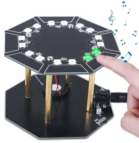 SMD Lötübungsset, Musik Trommel Touch Sensor SMD Lötprojekt Kit mit 7-saitiger Lyra-Harfe, Herausforderndes Lötprojekt für DIY Elektroniker