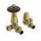 NRG Traditional Corner Central Heating Radiator Valve 15mm Thermostatic Lockshield Valves Polished Brass