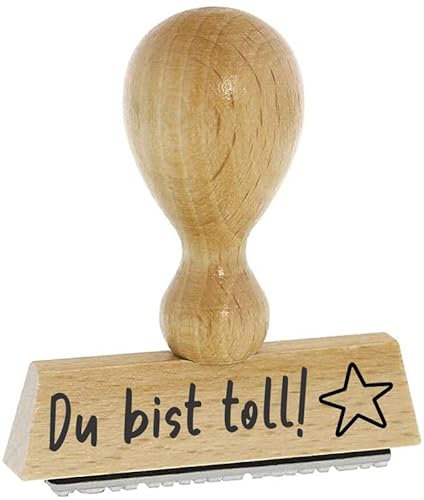 Sprüche-Stempel –Du bist toll - von Kaufhaus 2010 aus Holz & Gummi, zum Bestempeln von Schriftstücken aller Art, Gruß- und Glückwunschkarten, Textilien und vieles mehr.