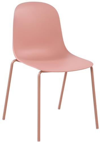 CLP Chaise empilable Hardin I Chaise d'extérieur Absolument résistante aux intempéries et aux UV, Couleur:Rose