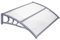 SPRINGOS Tettoia per porta d'ingresso, copertura di protezione per balcone, parapioggia, in alluminio e policarbonato, da 120 x 75 x 23 cm