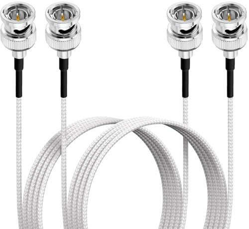 Superbat SDI Kabel 60cm 3G/HD/4K/8K Videokabel 75ohm BNC RG179 (Silbrig) 2Stk für Kamera Monitor SDI Konverter Videoausrüstung