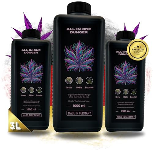 TronicXL Fertilizzante Premium 3L All in One I per interni ed esterni per fase di crescita e fioritura, compatibile con Growbox Grower 3 litri Grow & Bloom Starter Set Try Pack