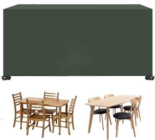 Bache de Protection Exterieur 250 x 300 x 250 cm Imperméable, Résistance Au Vent, Anti-UV, Indéchirable, Bache de Protection Table de Jardin, pour Tables,Chaise,Canapé, Vert