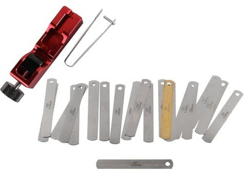 Tiardey Universal Spark Plu.g Gap Tool with Feeler Gauge Spark Plu.g Gap Adjuster Set for Car and Motorcycle Maintenance Fits 10mm 12mm 14mm 16mm Spark Plu.gs Red