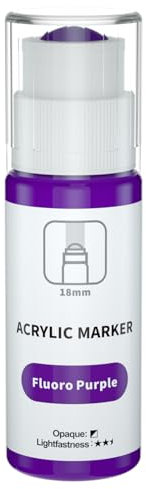 FansArriche Graffiti Marker, 18mm Graffiti Stifte Jumbo (60 ml), wasserfest Acrylmarker Graffiti für Kunst, Leinwand, Metall, Papier, Stein, Acryl Marker, permanente Tinte für langlebige Etiketten