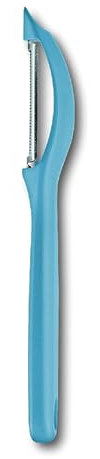 Victorinox Universal Peeler with Pendulum Blade for Fruit and Vegetables - Extra Sharp - Serrated Blade / Double Edged - Swiss Made | Caribbean Blue