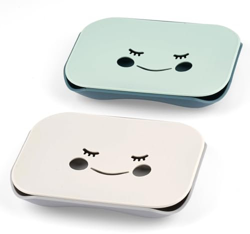 Seifenschale, 2 Stück Seifenablage mit Ablauf, Seifenhalter Dusche, Seifendose Waschbecken, Draining Soap Holder, Seifenständer für Badezimmer Küche Halten Seife Trocken