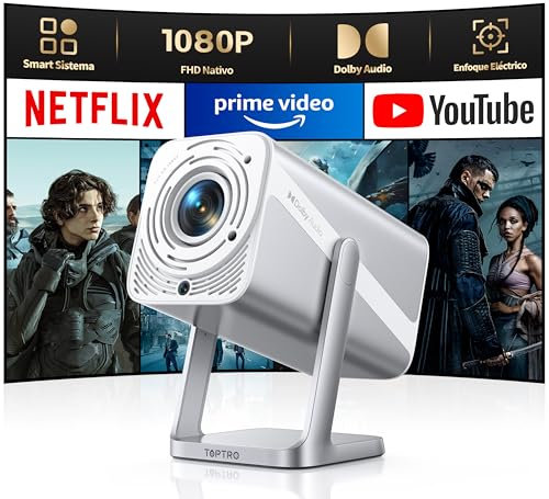 Vidéoprojecteur 4K【Netflix Officiel/Dolby/Auto Focus】 800 ANSI Projecteur Courte Focale Bluetooth FHD 1080P, Videoprojecteur Portable WiFi6 Rotatif 360° Zoom 50% Mini RétroProjecteur 4k Home Cinéma