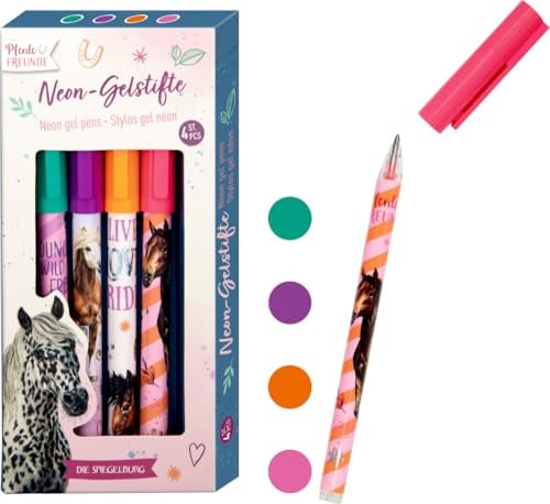 Die Spiegelburg - Neon-Gelstifte - Pferdefreunde