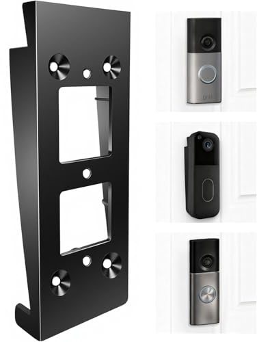 Eaglewireless Blink Doorbell Vinyl Siding Mount,Compatible with All-New Blink Video Doorbell Camera (2nd Gen),Adjustable Doorbell Corner Wedge Kits (Only Apply for 4 Standard Vinyl Siding)-Black