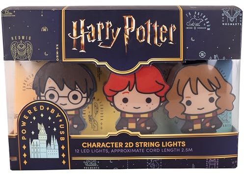 Fizz Creations Harry Potter 2D Character String Lights, USB Cord