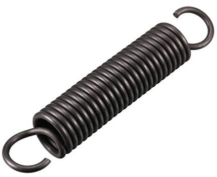 sourcing map Zugfeder 2,5 mm Drahtdurchmesser, 18 mm Außendurchmesser, 100 mm Freie Länge Federstahl Kleine Doppelhaken Zugfeder